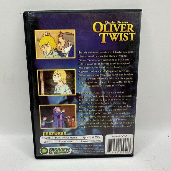 Oliver Twist Charles Dickson animated DVD Movie Digiview Entertainment - Picture 2 of 3